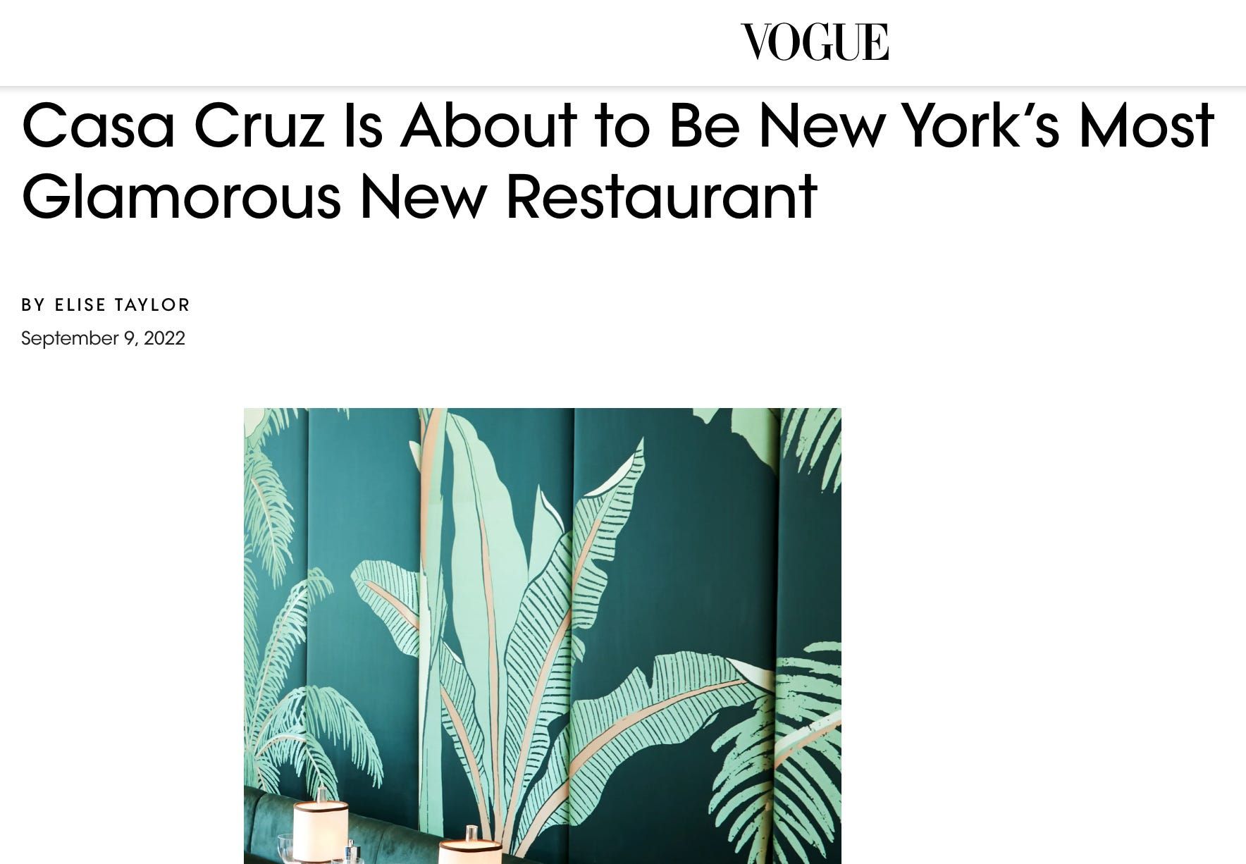 Vogue - Casa Cruz