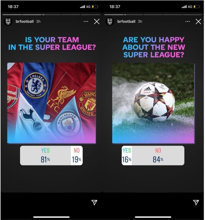 Bleacher Report Football - reactions