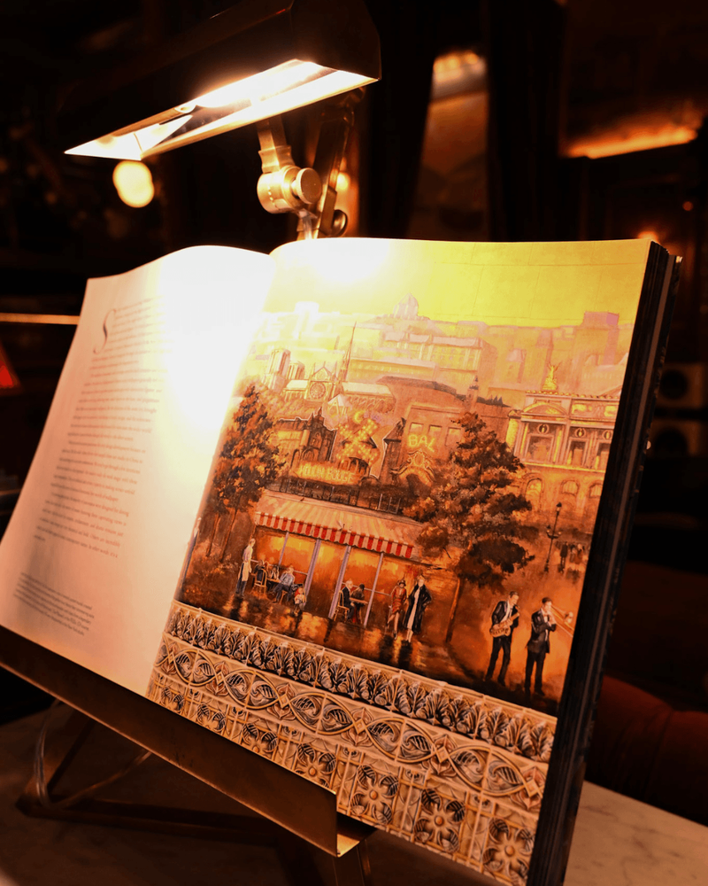Visual Comfort’s reading lamp casts a precise, inviting glow across a book, turning it into a focal point for browsing and discovery