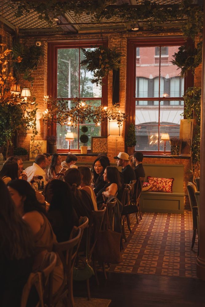 an evening dinner in Maxwell’s Garden Room