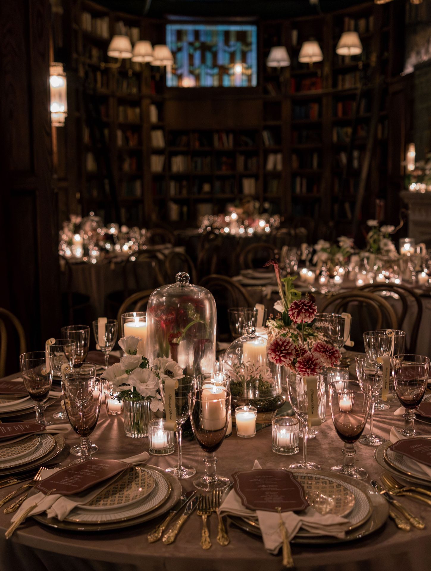 Floral arrangements for a wedding at Maxwell Social