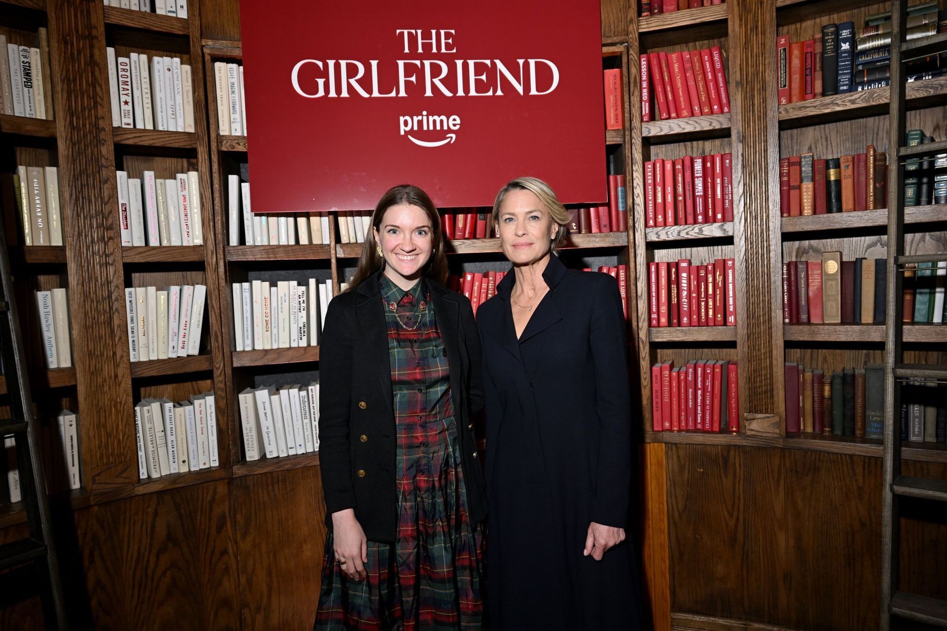 Against Maxwell’s library backdrop, Robin Wright joins Cosmopolitan for an exclusive NYC celebration of The Girlfriend