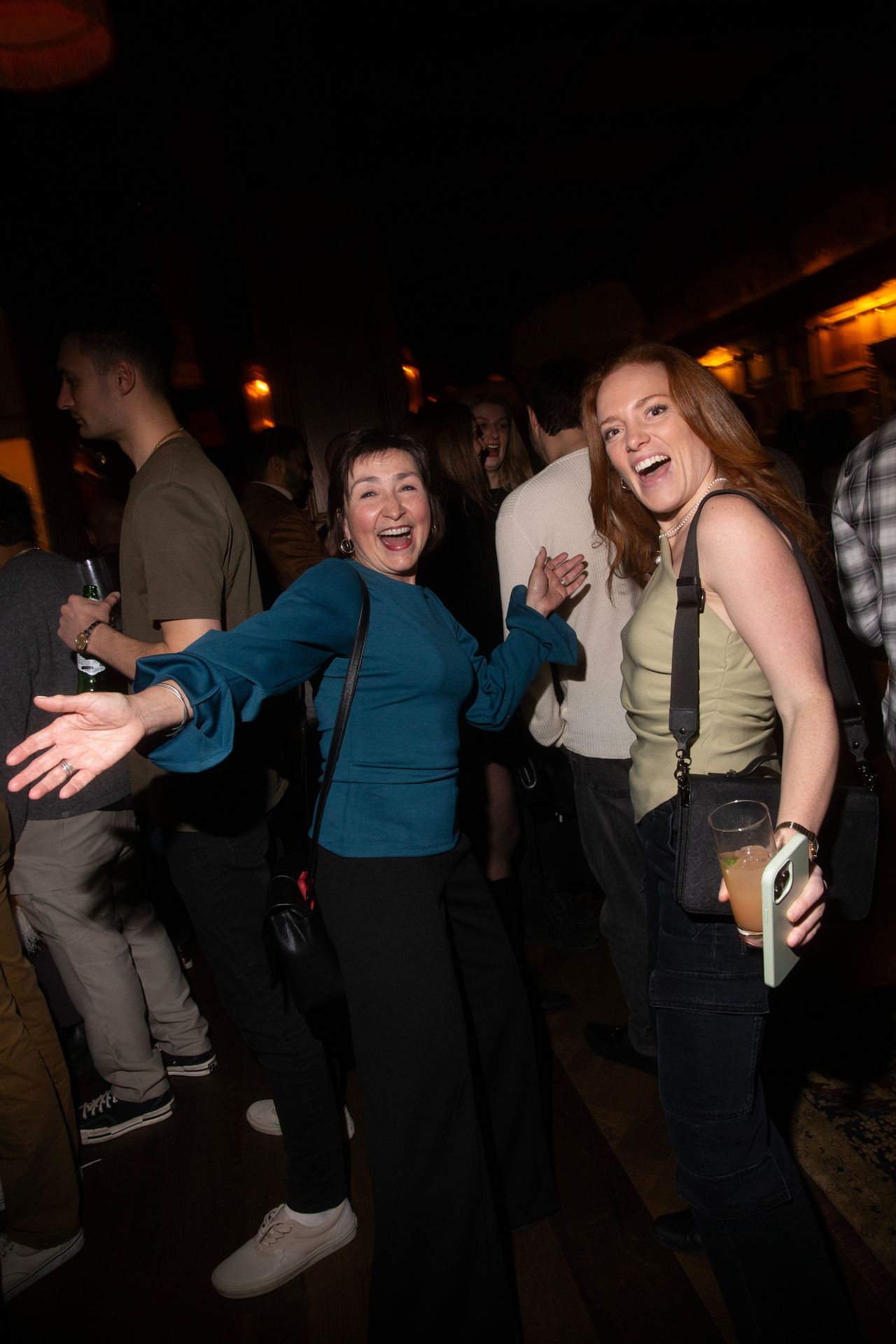 Guests sharing a moment of joy on the dance floor