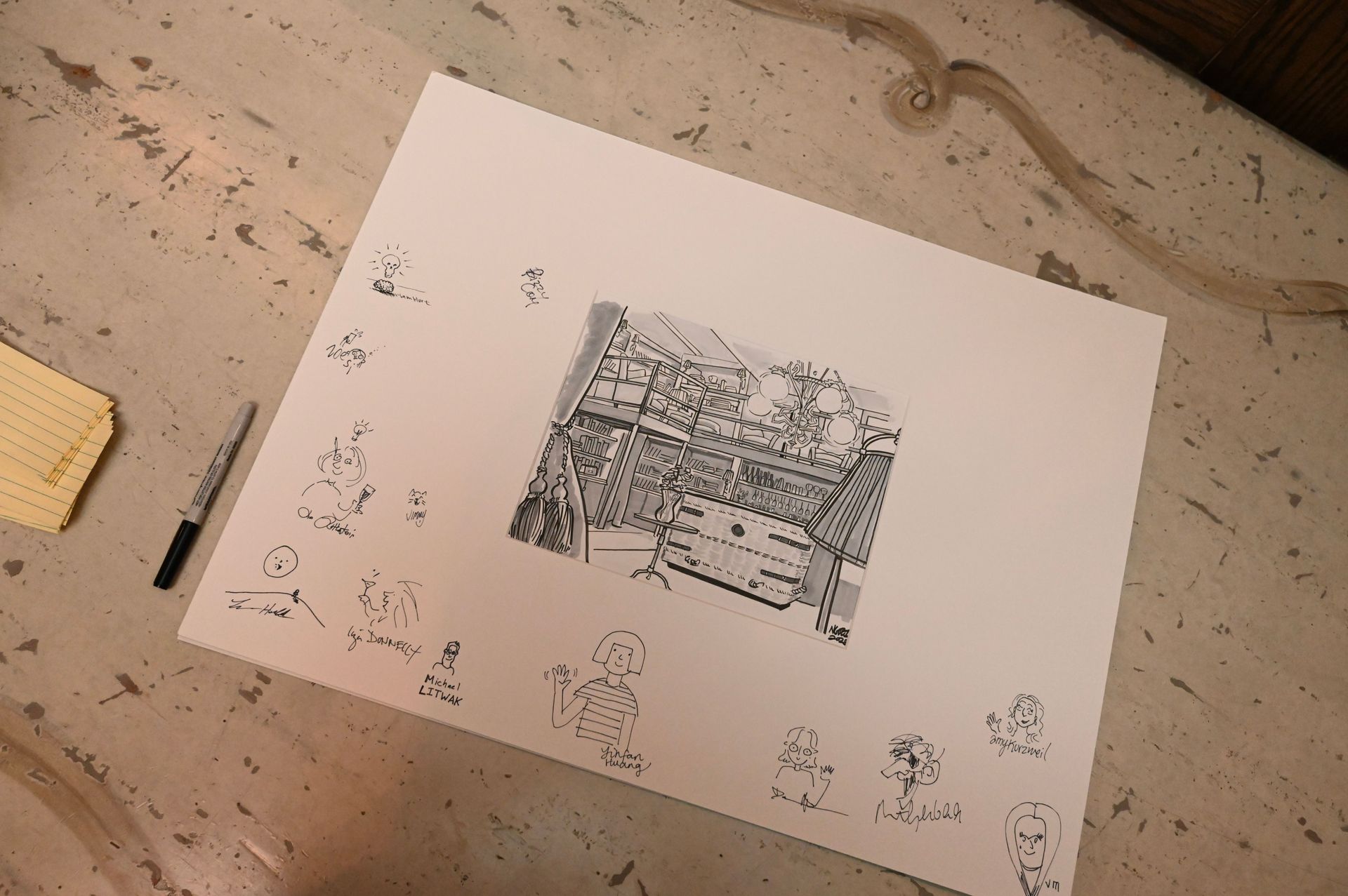 A living piece of art: doodles, signatures, and characters from a century of cartooning talent