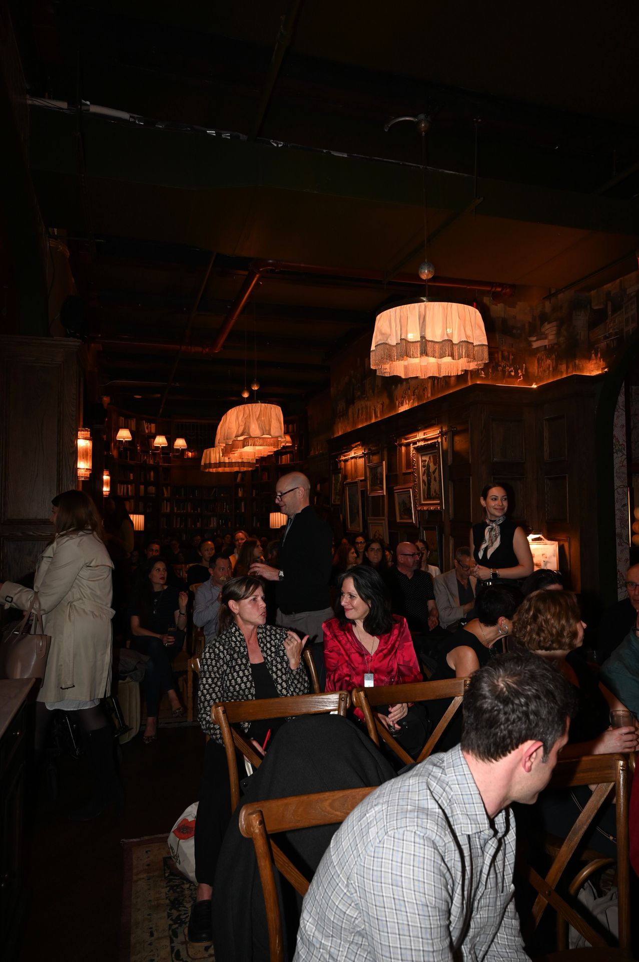 A full house settling in before the Fireside Chat begins