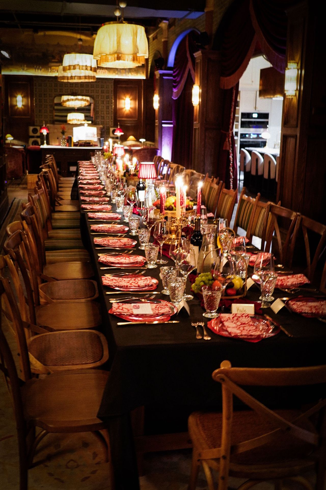 A candlelit table set the stage for conversations for valentines at maxwell