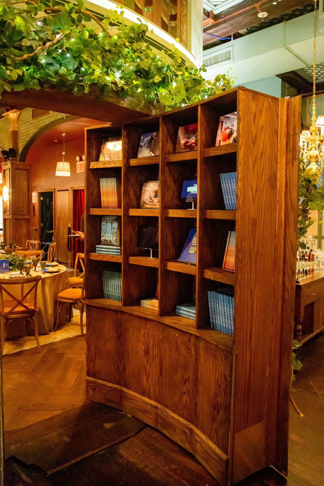 The Maxwell library stands tall with its hidden passage leading guests into the Grand Room