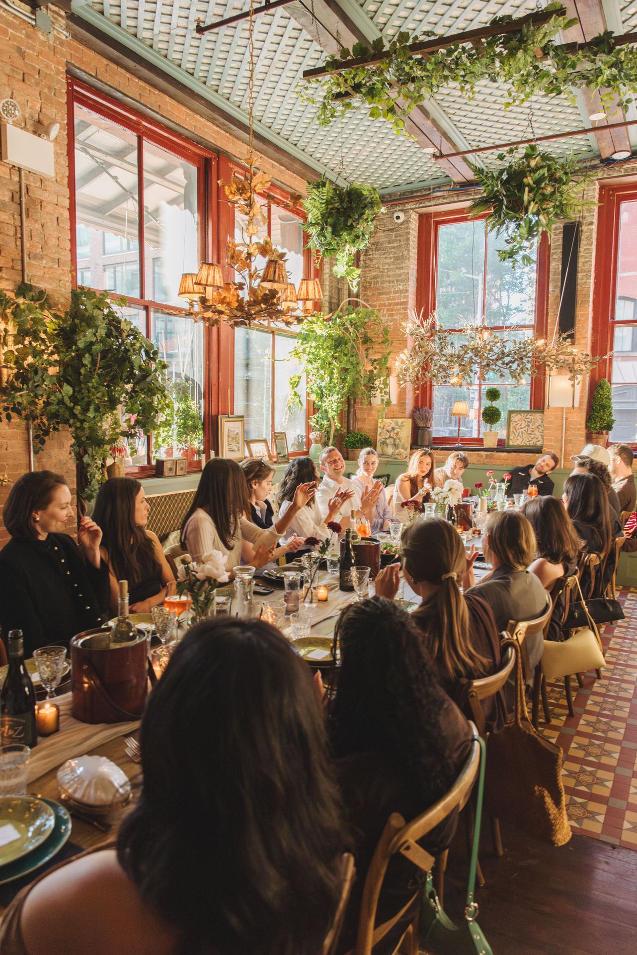 Greenery overhead, great company all around. this is what a daytime offsite looks like when the vibe is just right.